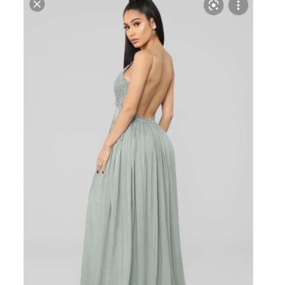 FASHION NOVA Ancient Rome Dress - Sage Size XS - Picture 2 of 5
